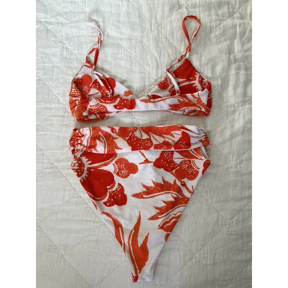 Mara Hoffman Floral Orange Bikini SET S Retail $320 Small - Picture 7 of 10